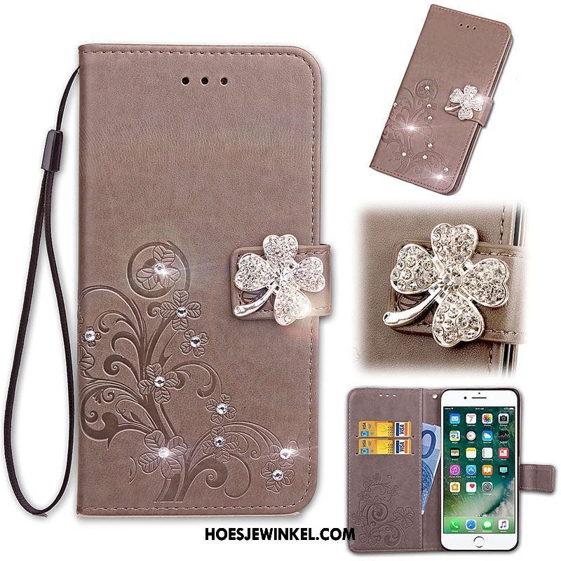 Huawei Mate 20 Hoesje Anti-fall Folio Zacht, Huawei Mate 20 Hoesje Grijs Hoes