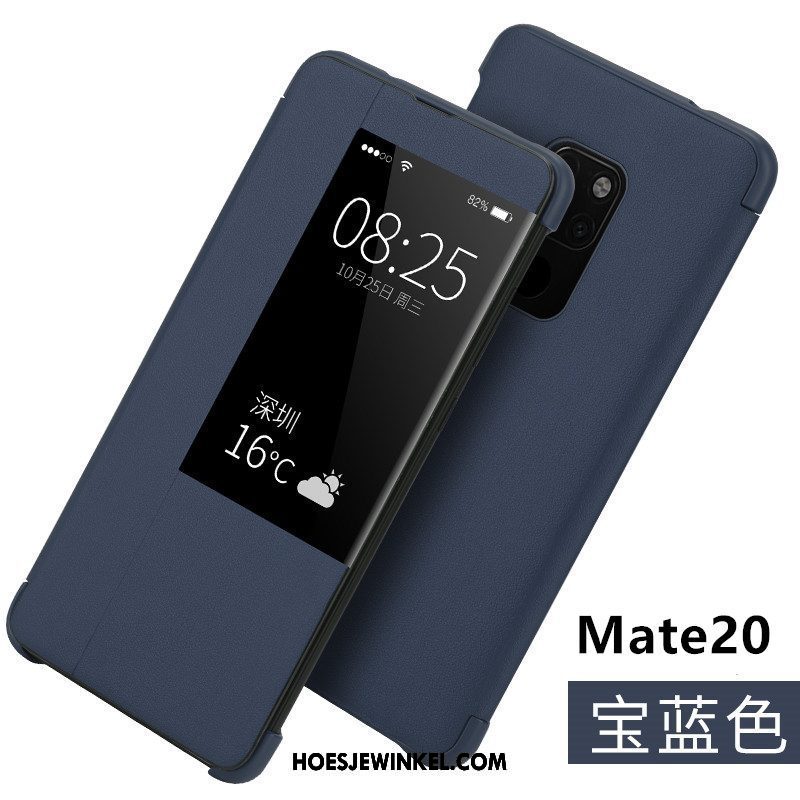Huawei Mate 20 Hoesje Hoes Clamshell Anti-fall, Huawei Mate 20 Hoesje Mobiele Telefoon Roze