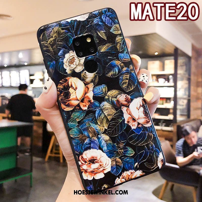 Huawei Mate 20 Hoesje Opknoping Nek Bloemen Vers, Huawei Mate 20 Hoesje Mobiele Telefoon Schrobben