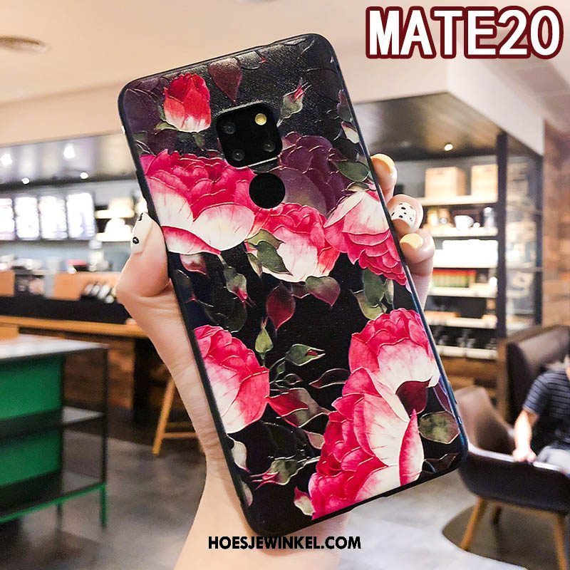 Huawei Mate 20 Hoesje Opknoping Nek Bloemen Vers, Huawei Mate 20 Hoesje Mobiele Telefoon Schrobben