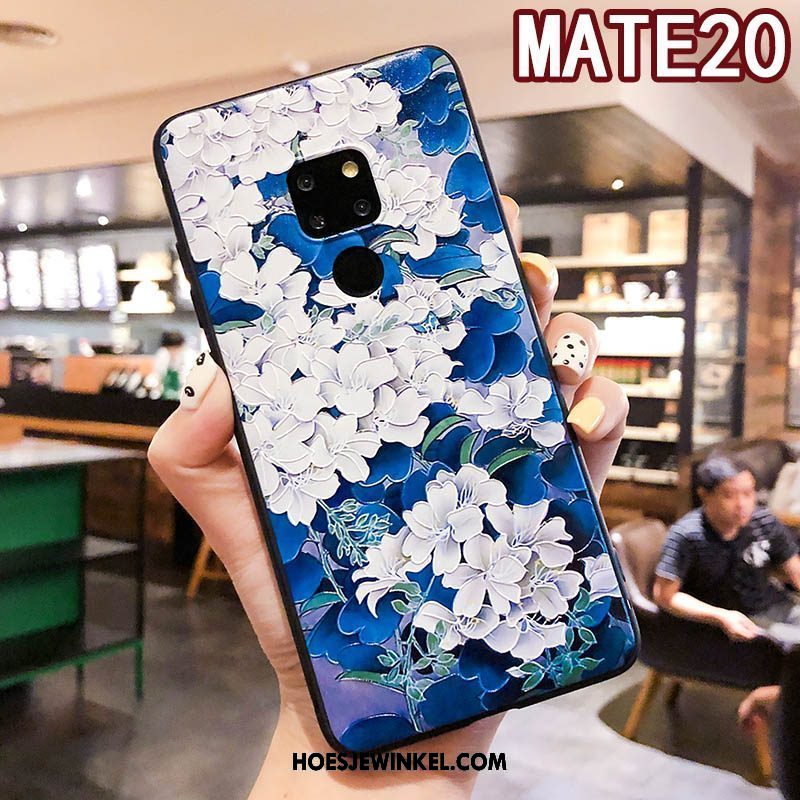 Huawei Mate 20 Hoesje Opknoping Nek Bloemen Vers, Huawei Mate 20 Hoesje Mobiele Telefoon Schrobben