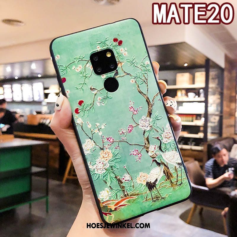 Huawei Mate 20 Hoesje Opknoping Nek Bloemen Vers, Huawei Mate 20 Hoesje Mobiele Telefoon Schrobben