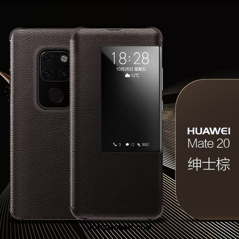 Huawei Mate 20 Hoesje Persoonlijk Folio Leren Etui, Huawei Mate 20 Hoesje Bedrijf Bescherming