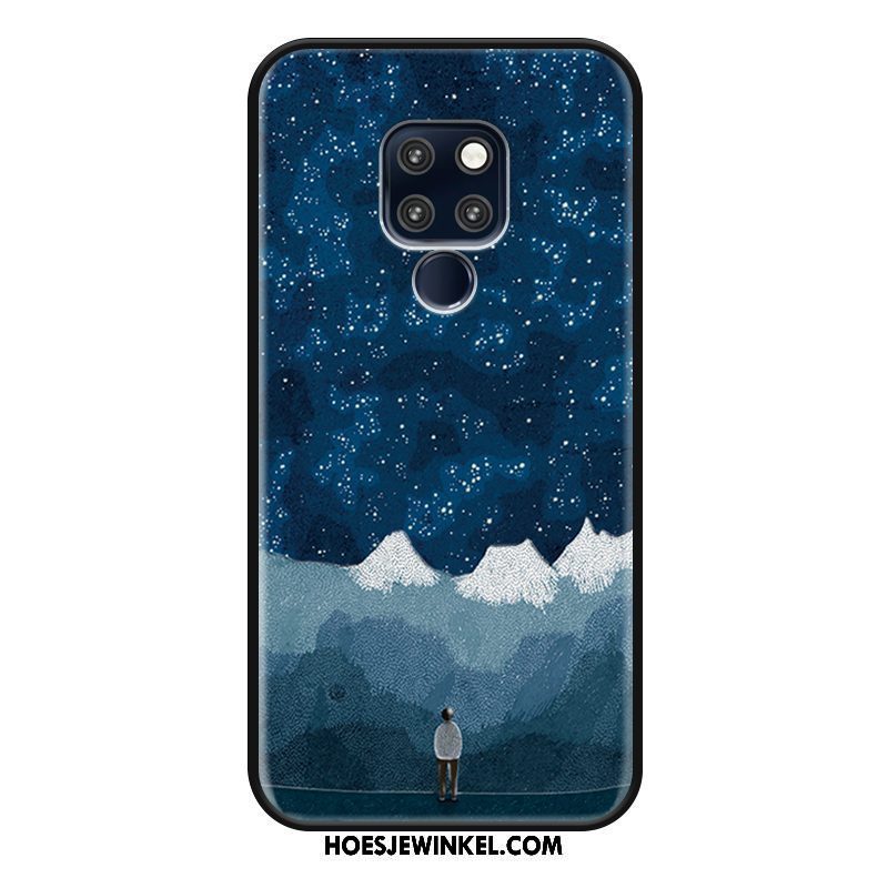 Huawei Mate 20 Hoesje Scheppend Anti-fall Blauw, Huawei Mate 20 Hoesje Bescherming Schrobben