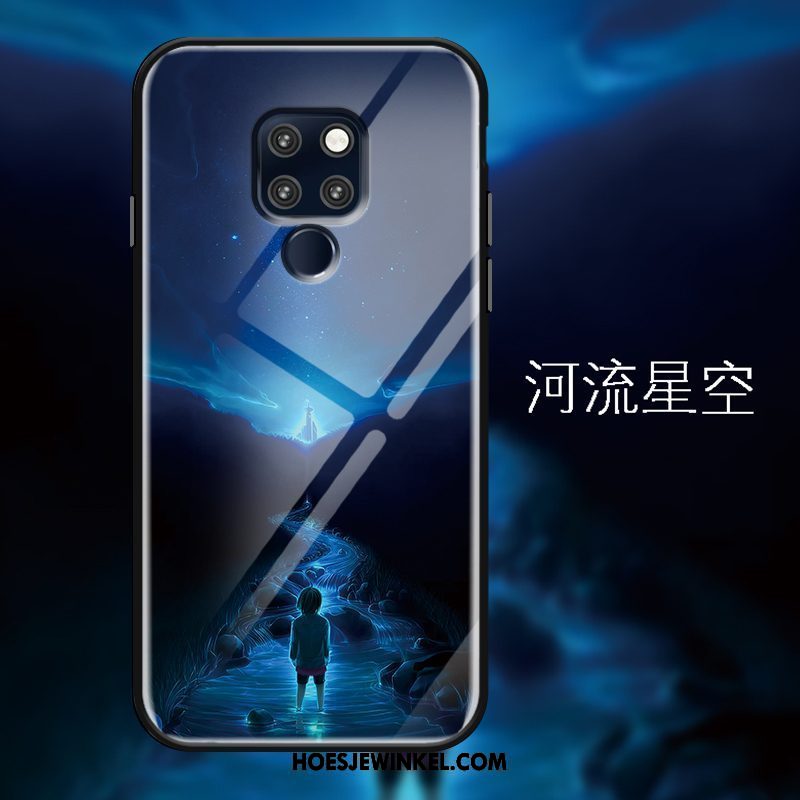 Huawei Mate 20 Hoesje Spiegel Anti-fall Bescherming, Huawei Mate 20 Hoesje Zwart Scheppend