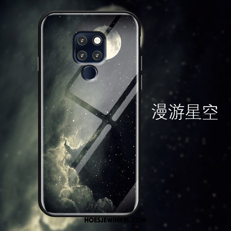 Huawei Mate 20 Hoesje Spiegel Anti-fall Bescherming, Huawei Mate 20 Hoesje Zwart Scheppend