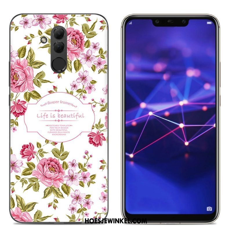 Huawei Mate 20 Lite Hoesje Hoes Zacht Scheppend, Huawei Mate 20 Lite Hoesje Grijs Spotprent