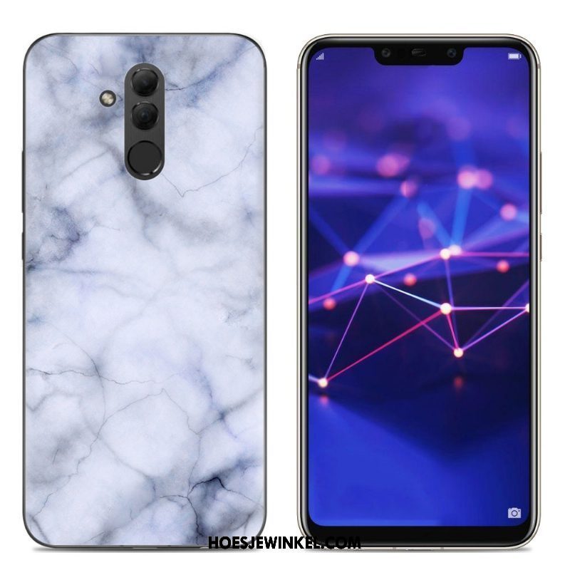 Huawei Mate 20 Lite Hoesje Hoes Zacht Scheppend, Huawei Mate 20 Lite Hoesje Grijs Spotprent