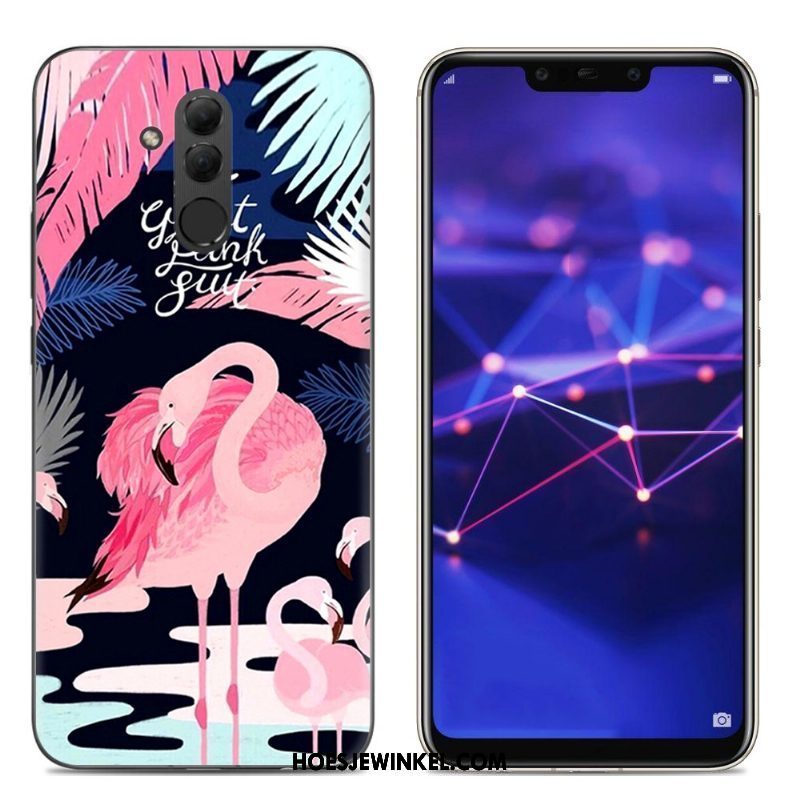 Huawei Mate 20 Lite Hoesje Hoes Zacht Scheppend, Huawei Mate 20 Lite Hoesje Grijs Spotprent