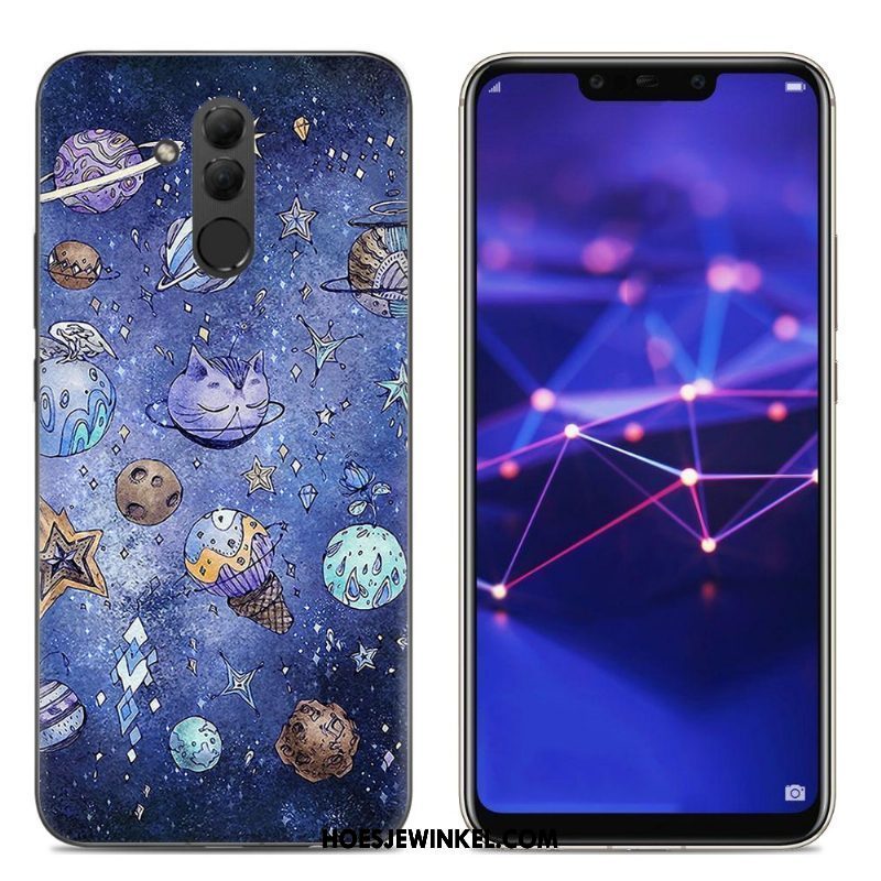 Huawei Mate 20 Lite Hoesje Hoes Zacht Scheppend, Huawei Mate 20 Lite Hoesje Grijs Spotprent