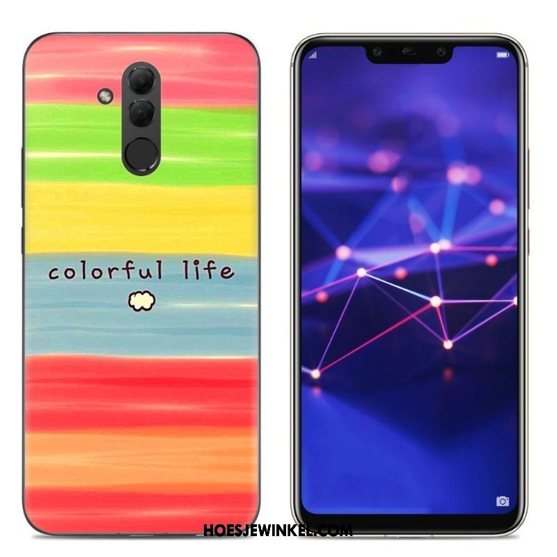 Huawei Mate 20 Lite Hoesje Hoes Zacht Scheppend, Huawei Mate 20 Lite Hoesje Grijs Spotprent