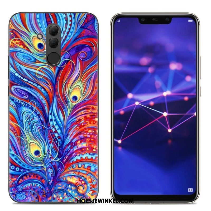 Huawei Mate 20 Lite Hoesje Hoes Zacht Scheppend, Huawei Mate 20 Lite Hoesje Grijs Spotprent