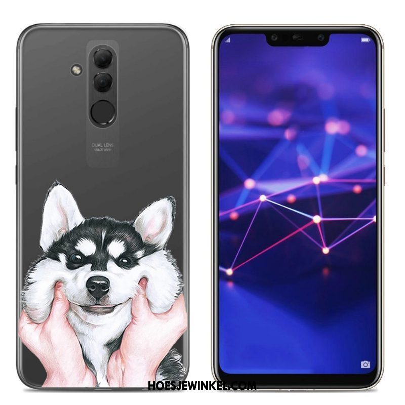 Huawei Mate 20 Lite Hoesje Hoes Zacht Scheppend, Huawei Mate 20 Lite Hoesje Grijs Spotprent