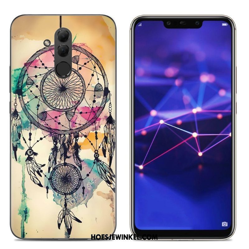 Huawei Mate 20 Lite Hoesje Hoes Zacht Scheppend, Huawei Mate 20 Lite Hoesje Grijs Spotprent