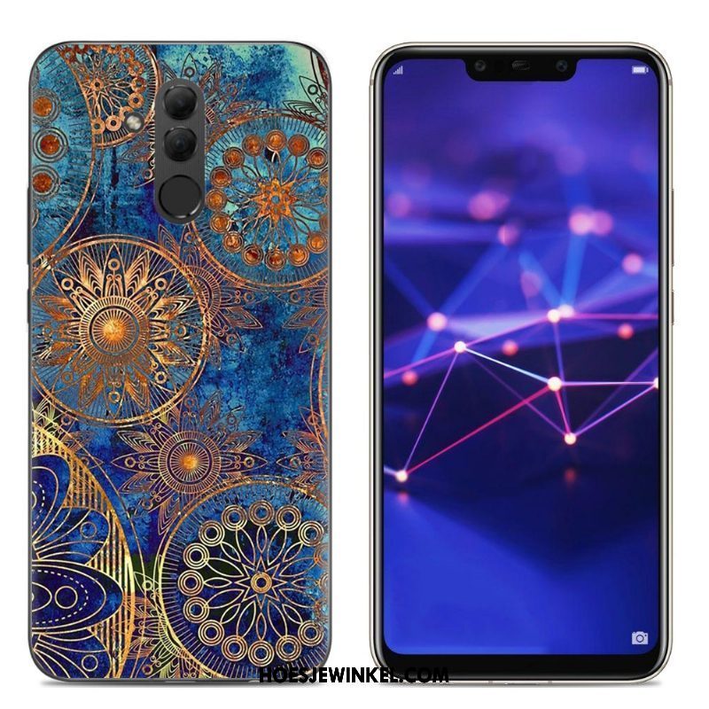 Huawei Mate 20 Lite Hoesje Hoes Zacht Scheppend, Huawei Mate 20 Lite Hoesje Grijs Spotprent