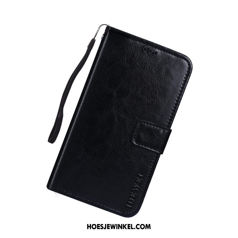 Huawei Mate 20 Lite Hoesje Leren Etui Hoes Portemonnee, Huawei Mate 20 Lite Hoesje Folio Kaart Braun