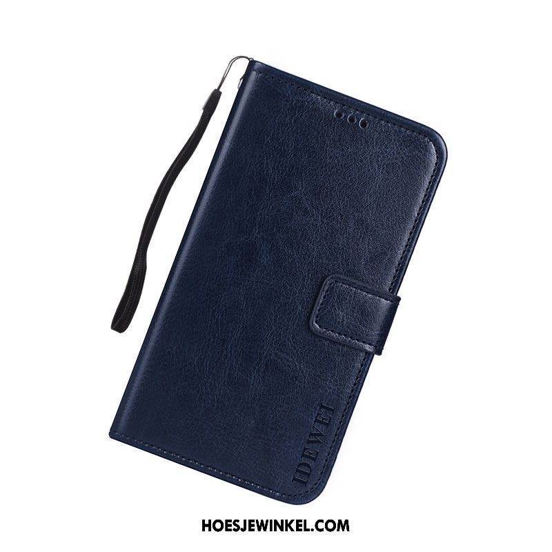 Huawei Mate 20 Lite Hoesje Leren Etui Hoes Portemonnee, Huawei Mate 20 Lite Hoesje Folio Kaart Braun