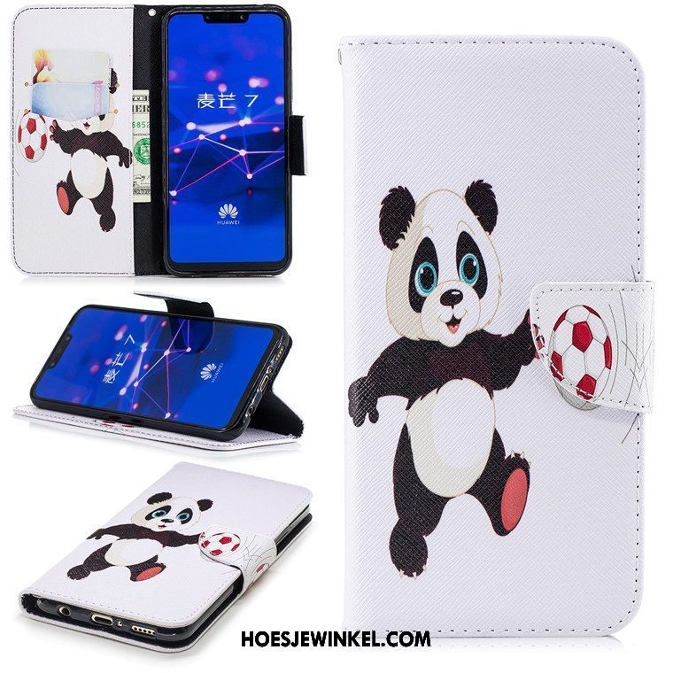 Huawei Mate 20 Lite Hoesje Leren Etui Mobiele Telefoon Folio, Huawei Mate 20 Lite Hoesje All Inclusive Zwart