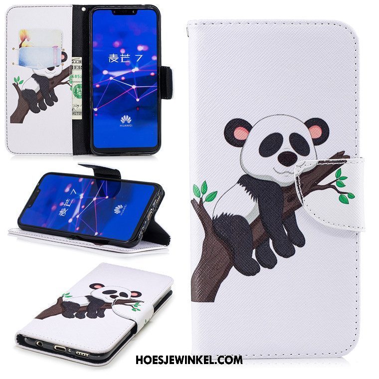 Huawei Mate 20 Lite Hoesje Leren Etui Mobiele Telefoon Folio, Huawei Mate 20 Lite Hoesje All Inclusive Zwart