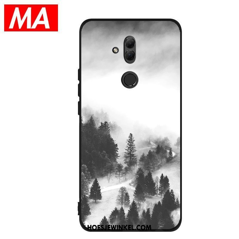 Huawei Mate 20 Lite Hoesje Wit Siliconen Mobiele Telefoon, Huawei Mate 20 Lite Hoesje Adelaar Bescherming