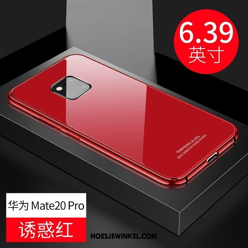 Huawei Mate 20 Pro Hoesje Anti-fall Metaal Hard, Huawei Mate 20 Pro Hoesje All Inclusive Omlijsting Beige