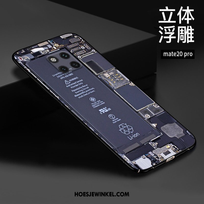 Huawei Mate 20 Pro Hoesje Bescherming Chinese Stijl Rood, Huawei Mate 20 Pro Hoesje Hoes Reliëf