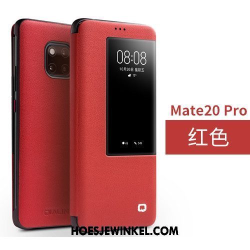 Huawei Mate 20 Pro Hoesje Bescherming Open Het Venster Hoes, Huawei Mate 20 Pro Hoesje Zwart Winterslaap