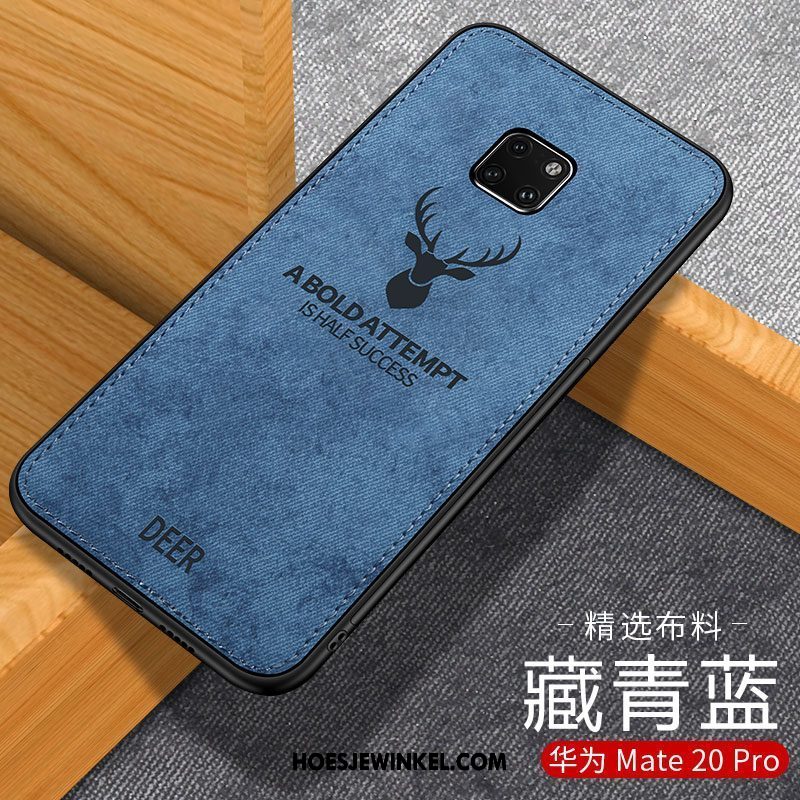 Huawei Mate 20 Pro Hoesje Blauw Doek All Inclusive, Huawei Mate 20 Pro Hoesje Bescherming Patroon