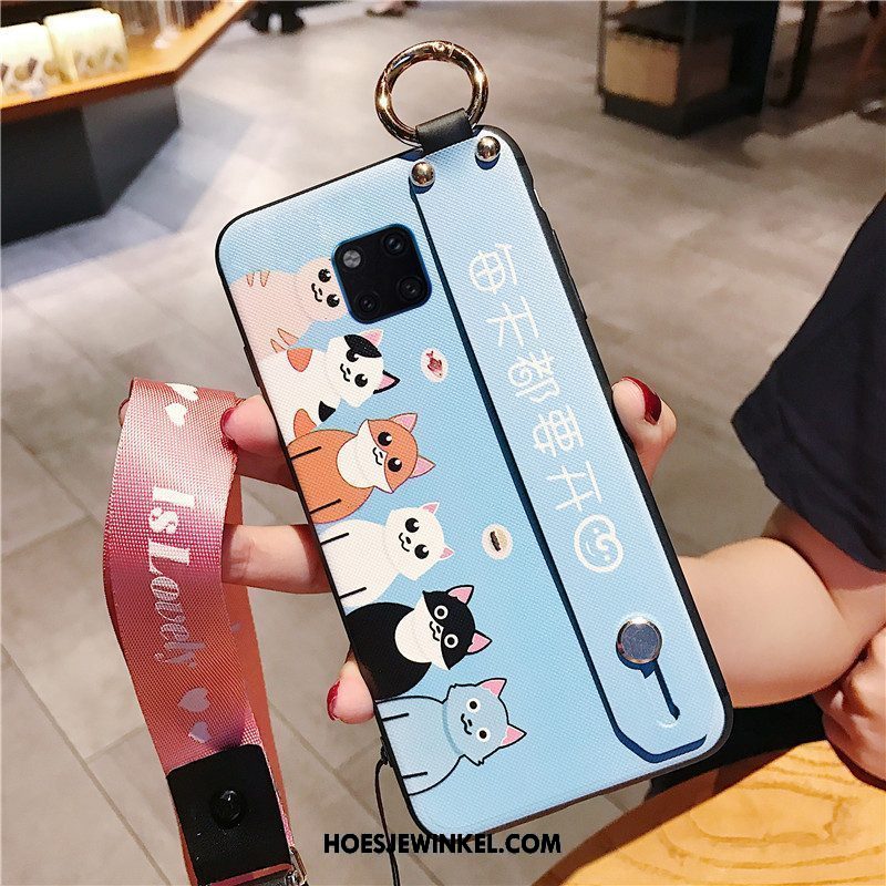 Huawei Mate 20 Pro Hoesje Blauw Siliconen Anti-fall, Huawei Mate 20 Pro Hoesje Bescherming Mobiele Telefoon