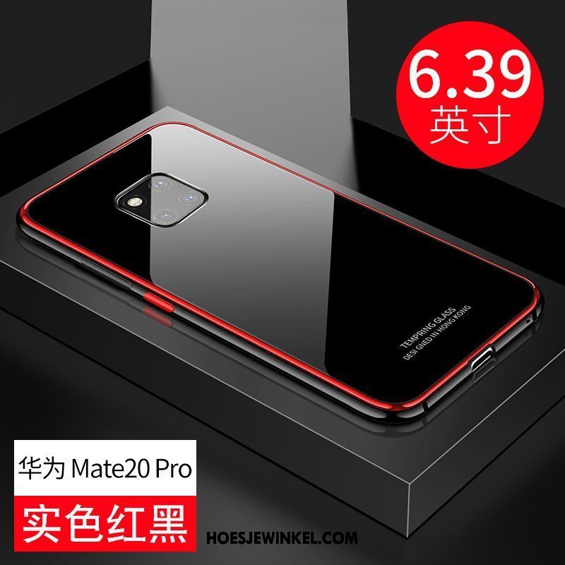 Huawei Mate 20 Pro Hoesje Glas Zwart Nieuw, Huawei Mate 20 Pro Hoesje Omlijsting All Inclusive