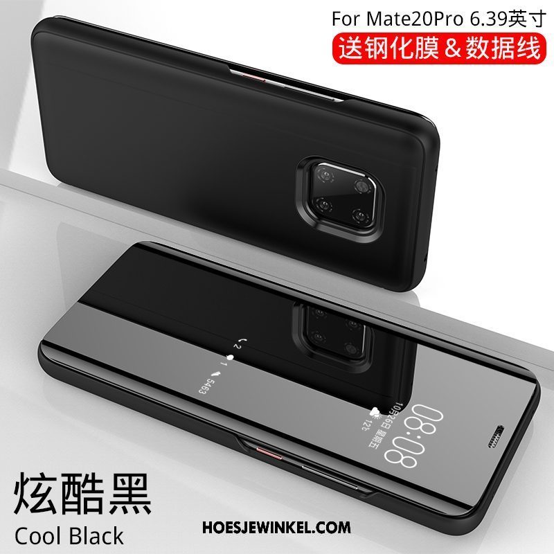 Huawei Mate 20 Pro Hoesje Hoes Mobiele Telefoon Bescherming, Huawei Mate 20 Pro Hoesje Spiegel Clamshell