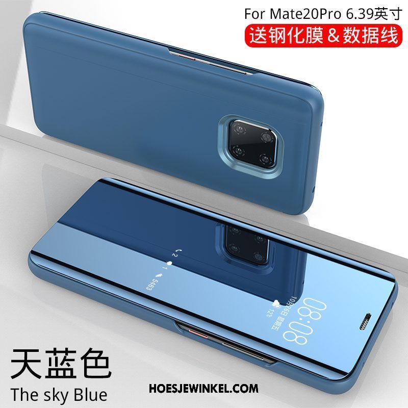 Huawei Mate 20 Pro Hoesje Hoes Mobiele Telefoon Bescherming, Huawei Mate 20 Pro Hoesje Spiegel Clamshell