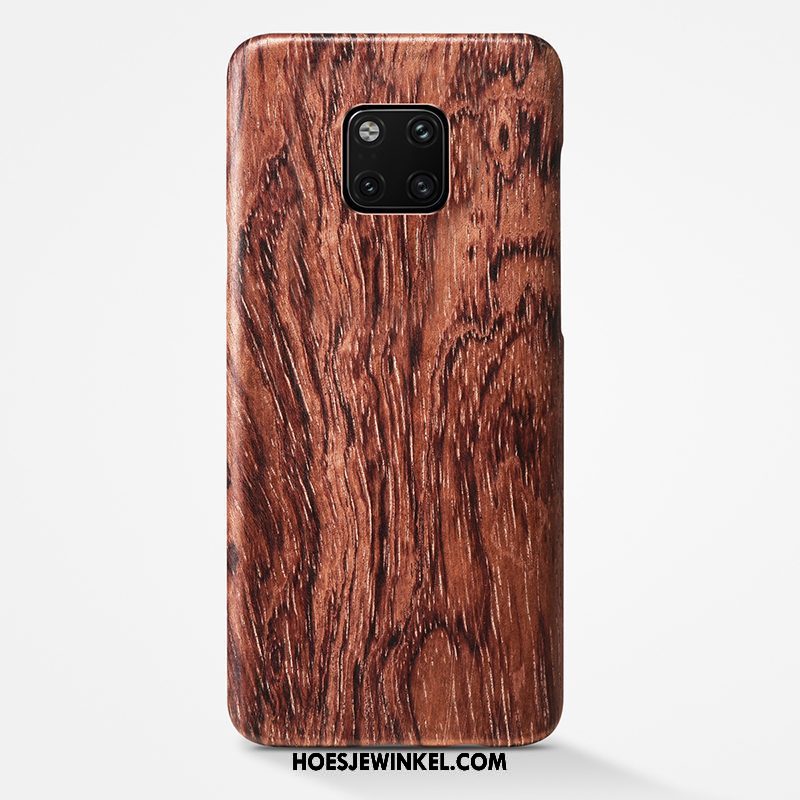 Huawei Mate 20 Pro Hoesje Hout Bloemen Schrobben, Huawei Mate 20 Pro Hoesje Eenvoudig Dun