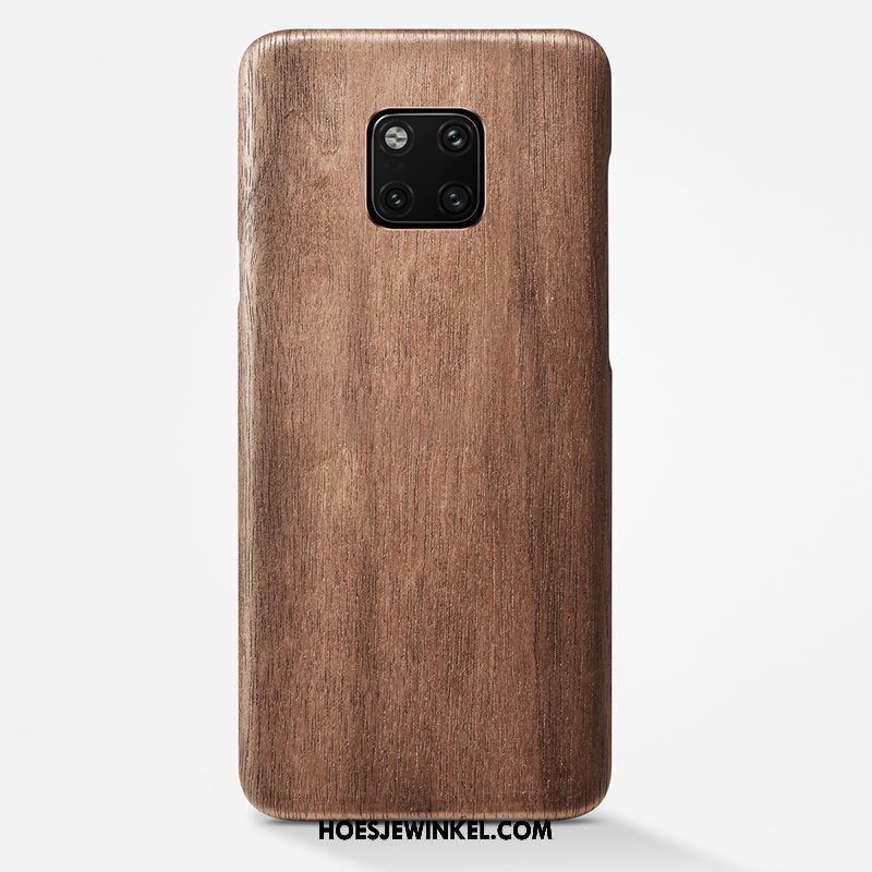 Huawei Mate 20 Pro Hoesje Hout Bloemen Schrobben, Huawei Mate 20 Pro Hoesje Eenvoudig Dun