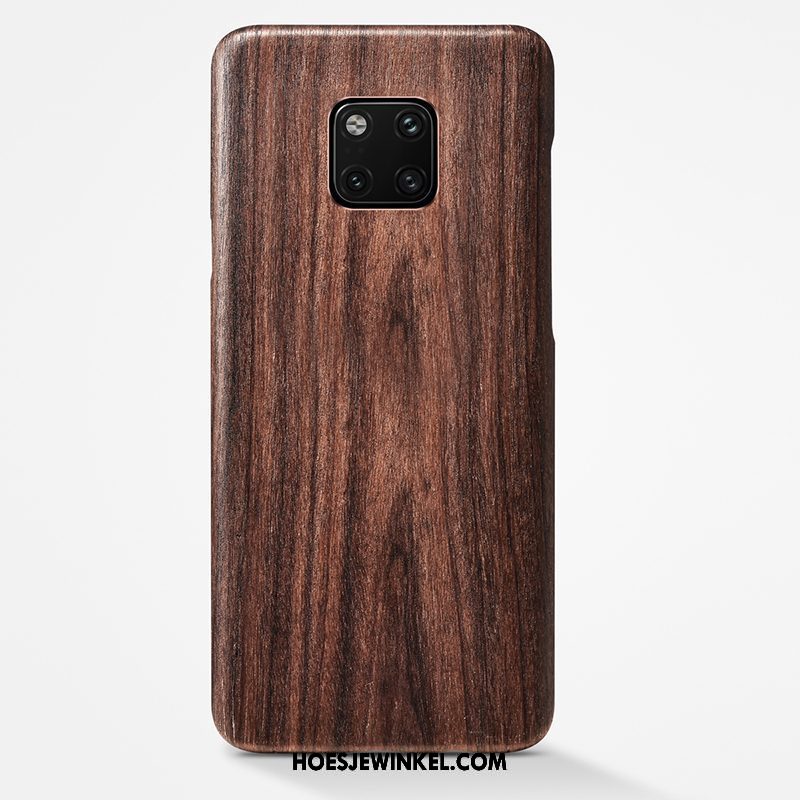 Huawei Mate 20 Pro Hoesje Hout Bloemen Schrobben, Huawei Mate 20 Pro Hoesje Eenvoudig Dun