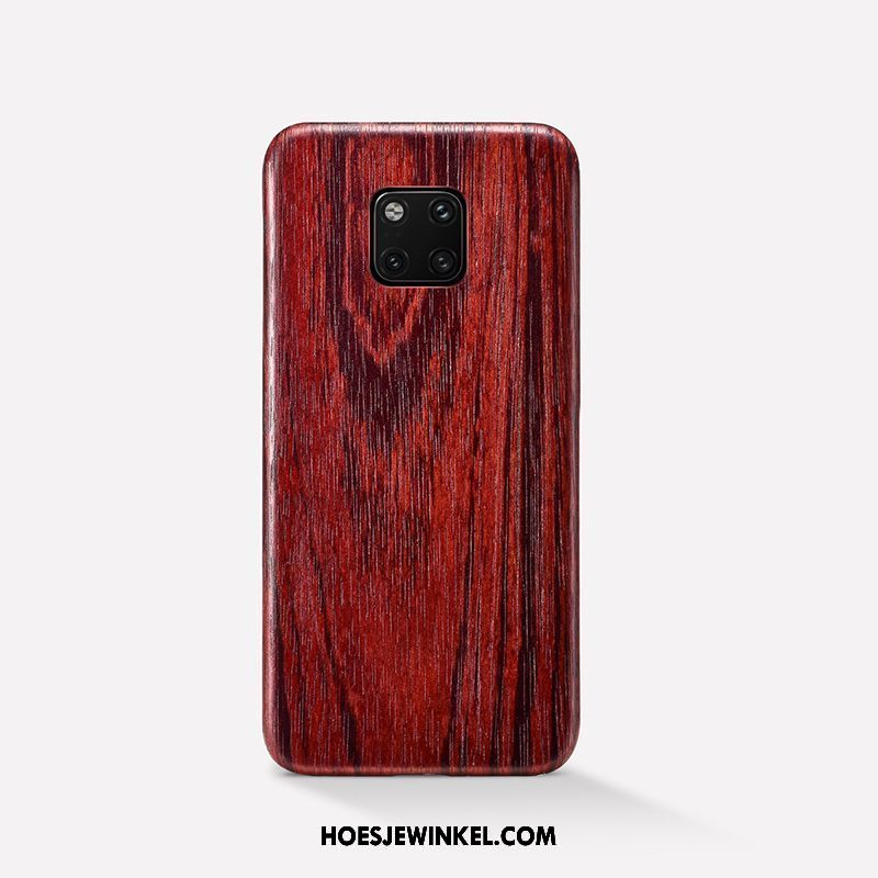 Huawei Mate 20 Pro Hoesje Hout Bloemen Schrobben, Huawei Mate 20 Pro Hoesje Eenvoudig Dun