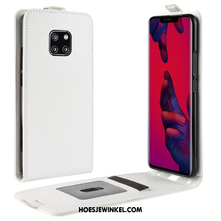 Huawei Mate 20 Pro Hoesje Leren Etui Rood Hoes, Huawei Mate 20 Pro Hoesje Bescherming Mobiele Telefoon