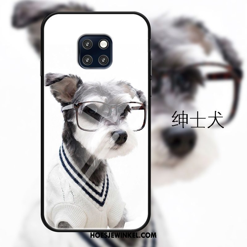 Huawei Mate 20 Pro Hoesje Mobiele Telefoon Hond All Inclusive, Huawei Mate 20 Pro Hoesje Glas Spotprent