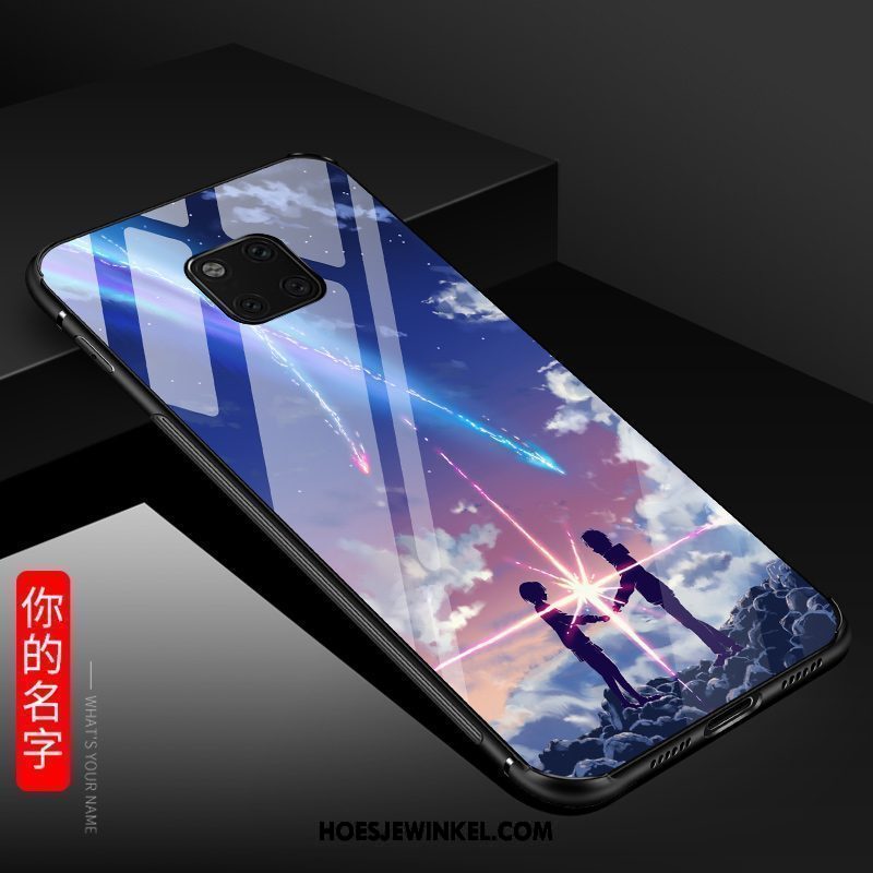 Huawei Mate 20 Rs Hoesje All Inclusive Bescherming Mobiele Telefoon, Huawei Mate 20 Rs Hoesje Donkerblauw Glas