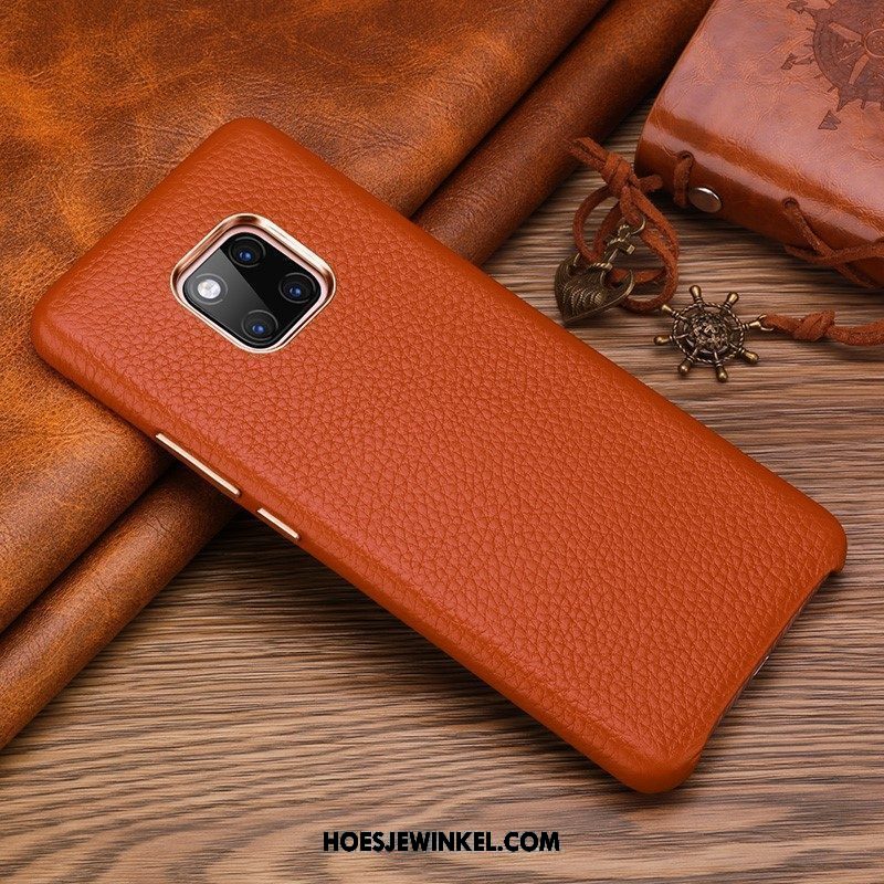 Huawei Mate 20 Rs Hoesje Mobiele Telefoon Leren Etui Dun, Huawei Mate 20 Rs Hoesje Echte Rood