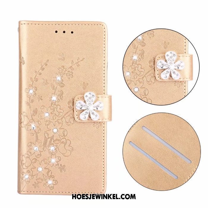 Huawei Mate 20 Rs Hoesje Siliconen Leren Etui Met Strass, Huawei Mate 20 Rs Hoesje Zacht Groen