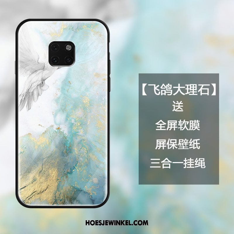 Huawei Mate 20 Rs Hoesje Spiegel Trend Glas, Huawei Mate 20 Rs Hoesje Anti-fall Blauw