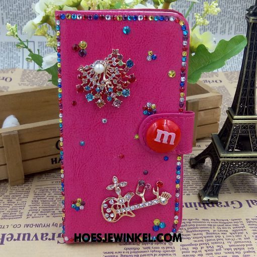 Huawei Mate 20 Rs Hoesje Zwart Folio Mini, Huawei Mate 20 Rs Hoesje Met Strass Rood