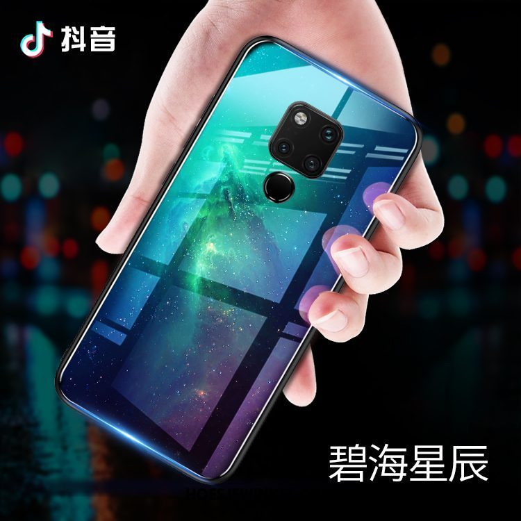 Huawei Mate 20 X Hoesje Anti-fall Glas Mobiele Telefoon, Huawei Mate 20 X Hoesje Hoes Scheppend