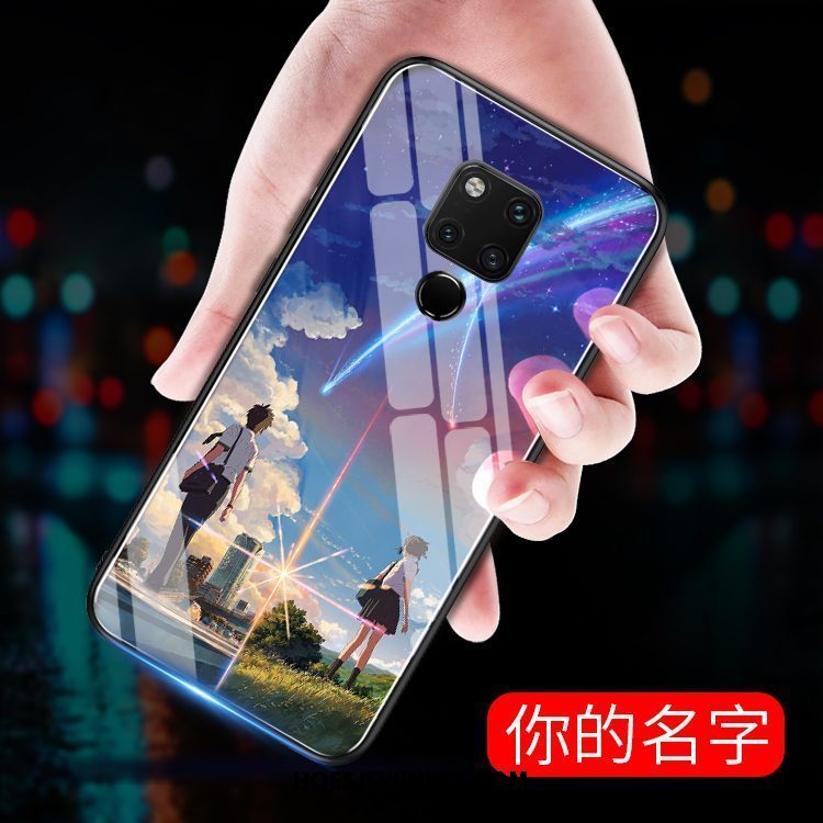 Huawei Mate 20 X Hoesje Anti-fall Glas Mobiele Telefoon, Huawei Mate 20 X Hoesje Hoes Scheppend