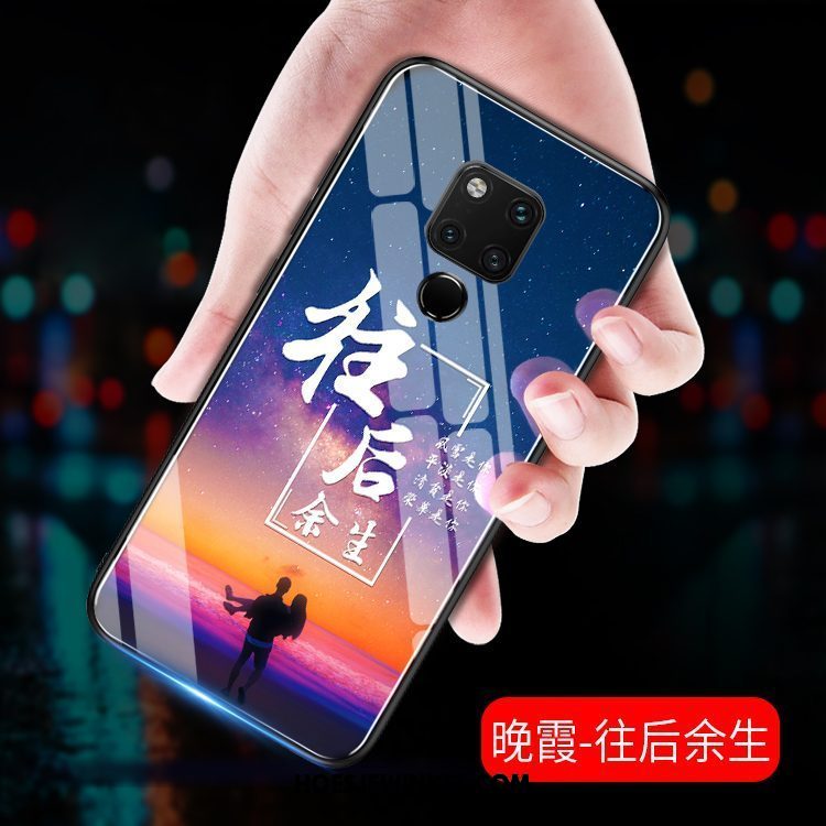 Huawei Mate 20 X Hoesje Anti-fall Glas Mobiele Telefoon, Huawei Mate 20 X Hoesje Hoes Scheppend