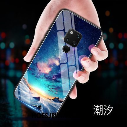 Huawei Mate 20 X Hoesje Anti-fall Glas Mobiele Telefoon, Huawei Mate 20 X Hoesje Hoes Scheppend