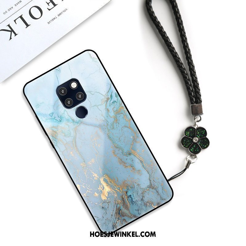 Huawei Mate 20 X Hoesje Bescherming Mobiele Telefoon Lovers, Huawei Mate 20 X Hoesje Anti-fall Blauw