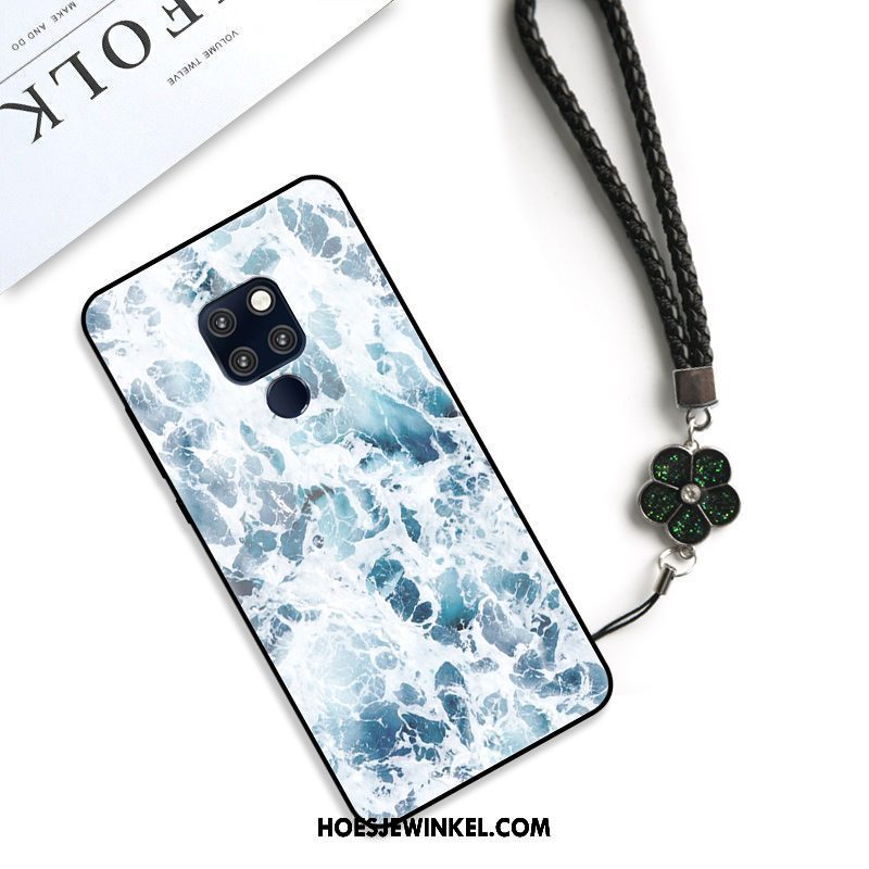 Huawei Mate 20 X Hoesje Bescherming Mobiele Telefoon Lovers, Huawei Mate 20 X Hoesje Anti-fall Blauw