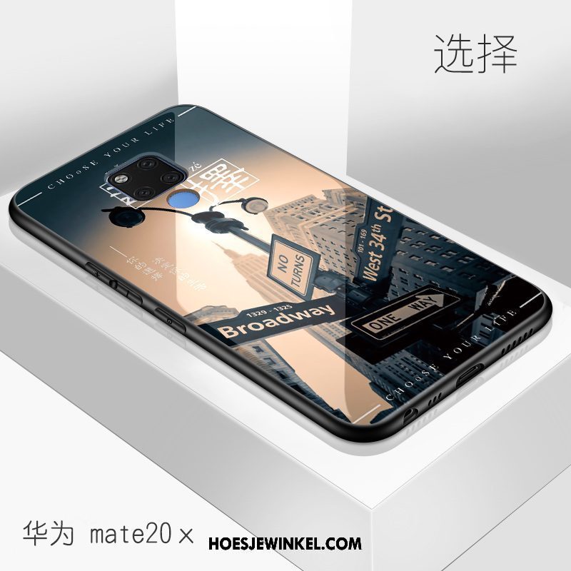 Huawei Mate 20 X Hoesje Bescherming Mobiele Telefoon Spiegel, Huawei Mate 20 X Hoesje Landschap Net Red